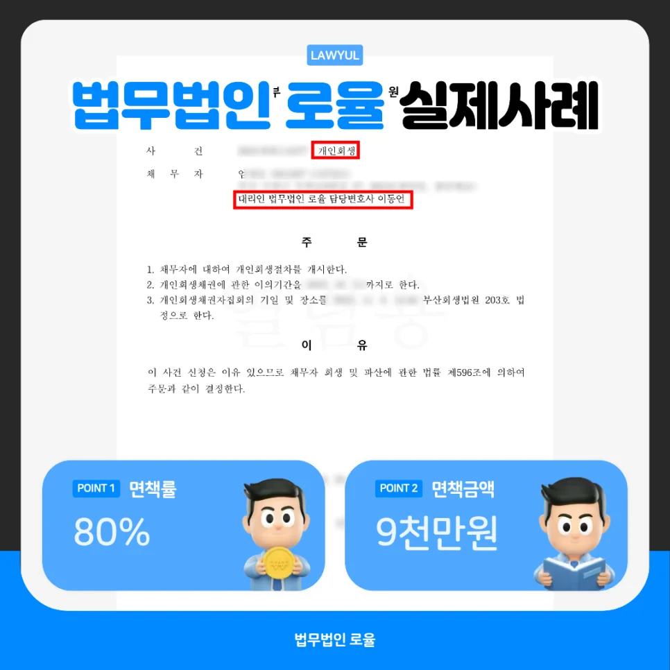 부산 개인회생 변호사의 사업 실패 채무탕감제도후기 및 인가 전략 - 판결문/결정문