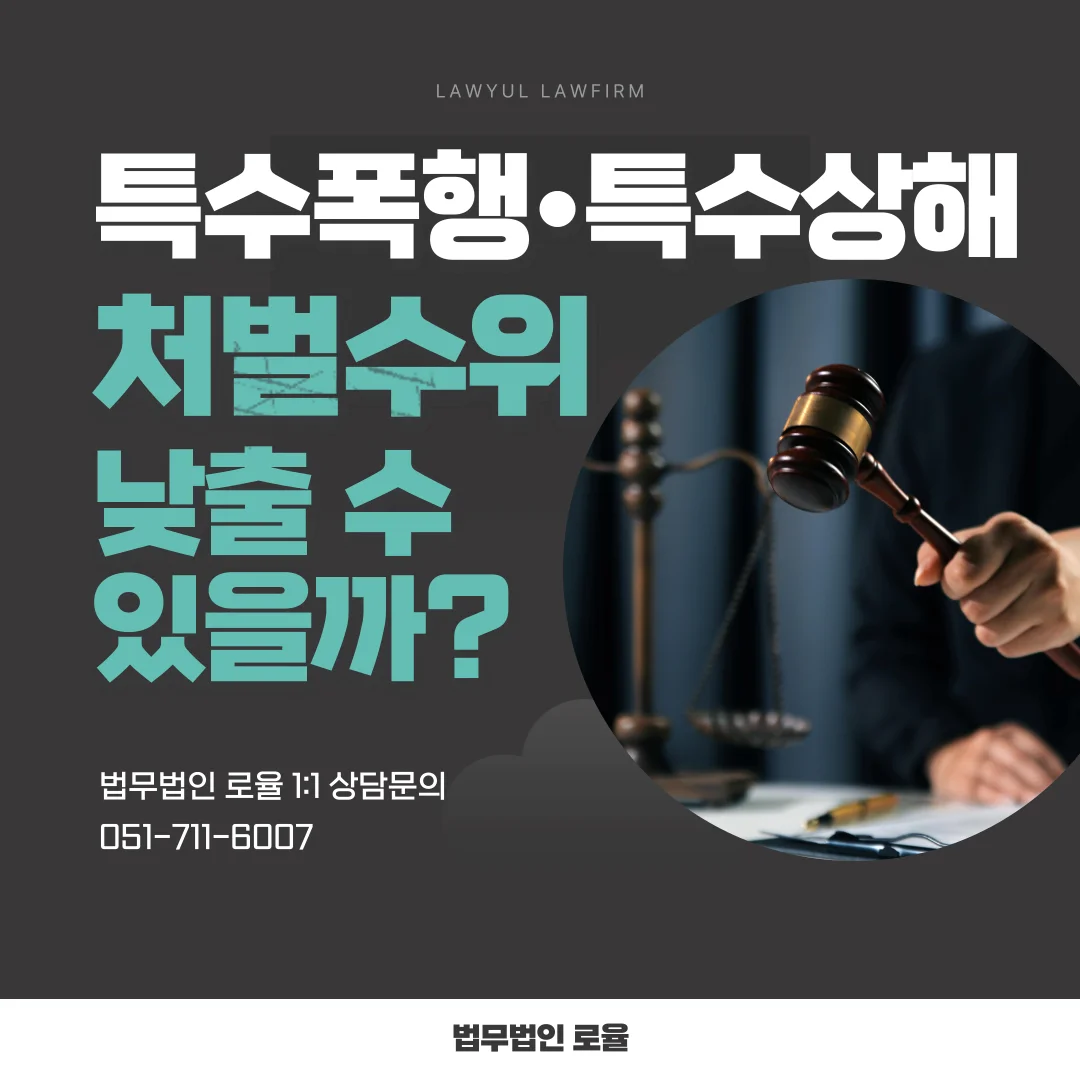 부산 특수상해 변호사 처벌 위기와 실형 방어 전략 — 법률사무소 로율 형사 블로그