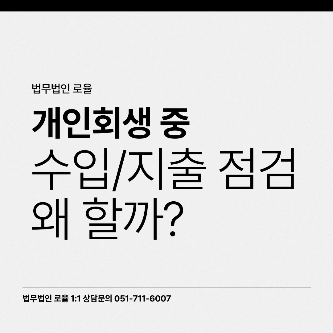 부산 개인회생 변호사 지출 내역 점검과 변제계획안 인가 전략 — 법률사무소 로율 회생파산 블로그
